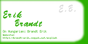 erik brandt business card